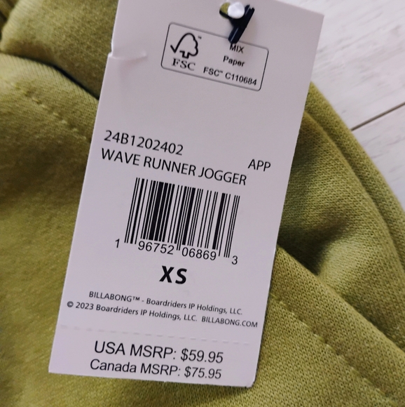 BILLABONG NEW Wave Runner Fleece Joggers Sweatpants - Picture 9 of 12